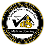 vds german cuckoo clock proof of quality certification